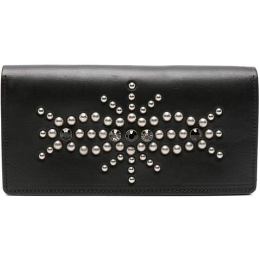 Yohji Yamamoto portafoglio con borchie - nero