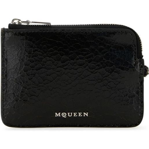 Alexander McQueen portacarte con zip - nero