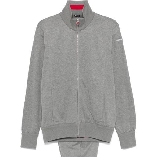 Kiton tuta sportiva con ricamo - grigio