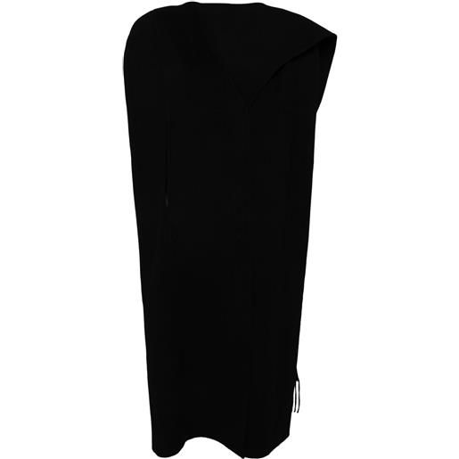Goen.J poncho con mantella - nero