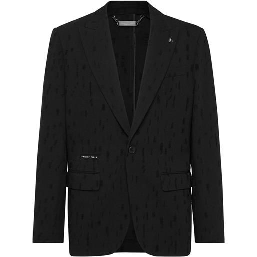 Philipp Plein blazer con effetto vissuto - nero