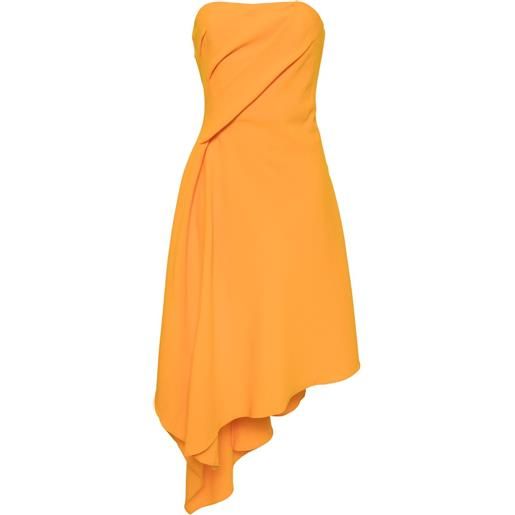 Amsale abito midi asimmetrico - arancione