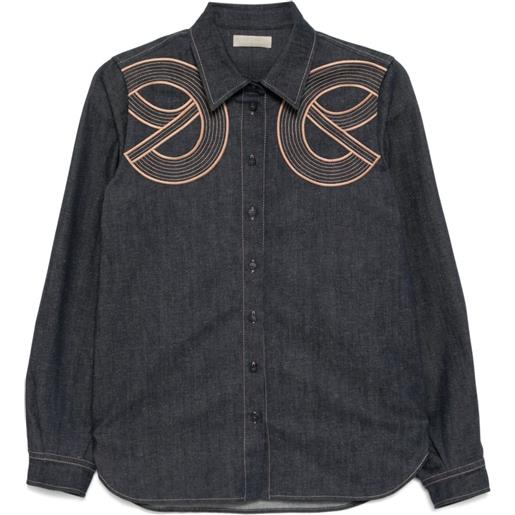 Elie Saab camicia denim - blu