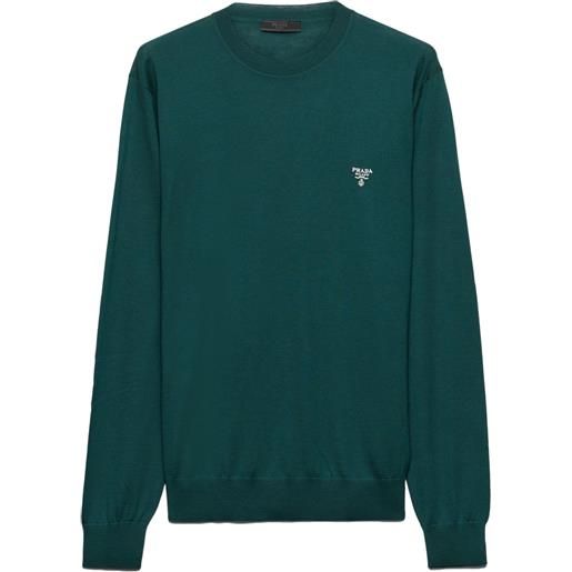 Prada maglione con ricamo - verde