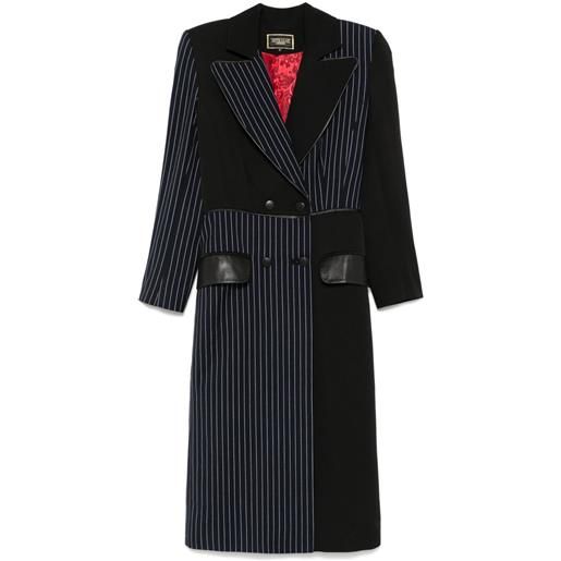 MITILIANE COUTURE cappotto con inserti a contrasto - nero