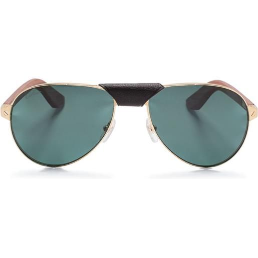 Cartier Eyewear occhiali da sole ct0495s - marrone