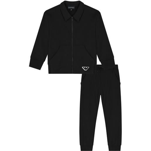 Emporio Armani Kids tuta sportiva con logo - nero