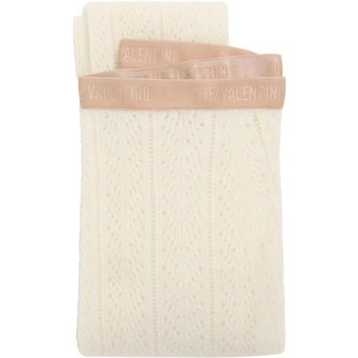 Valentino Garavani collant in maglia a coste - bianco