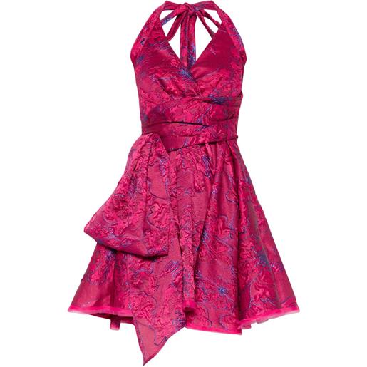 Talbot Runhof abito corto lombino - rosa