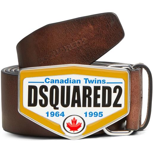 DSQUARED2 cintura con fibbia - marrone