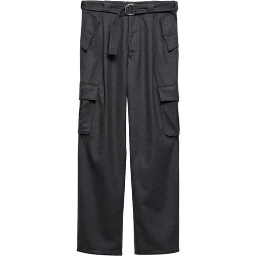 Prada pantaloni con pieghe - grigio