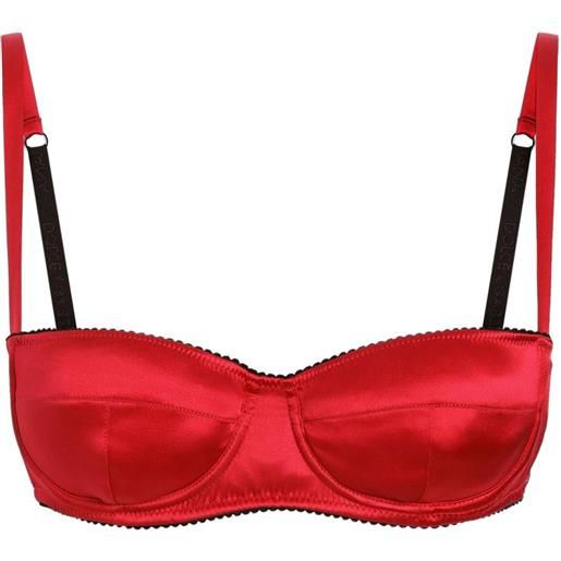 Dolce & Gabbana reggiseno a balconcino in raso - rosso