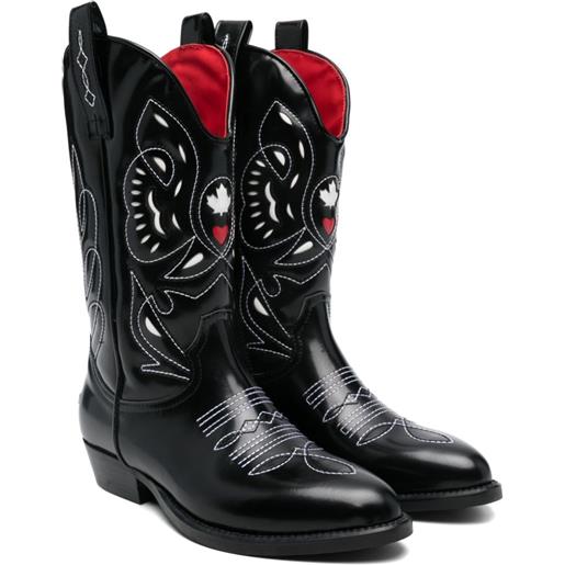 DSQUARED2 KIDS stivali in pelle - nero
