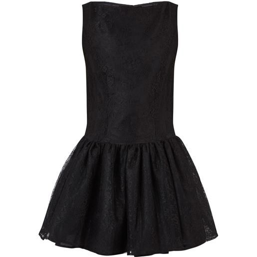 Nina Ricci abito midi con orlo peplum - nero