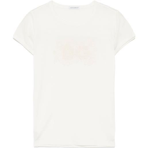 Dolce & Gabbana Kids t-shirt a maniche corte con applicazione logo - bianco