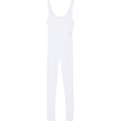 Maison Close tuta intera con schiena scoperta - bianco