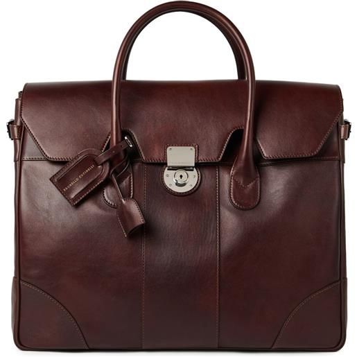 Brunello Cucinelli valigia in pelle - rosso