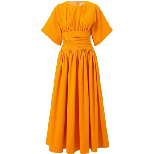Carolina Herrera abito midi con fascia da smoking - arancione