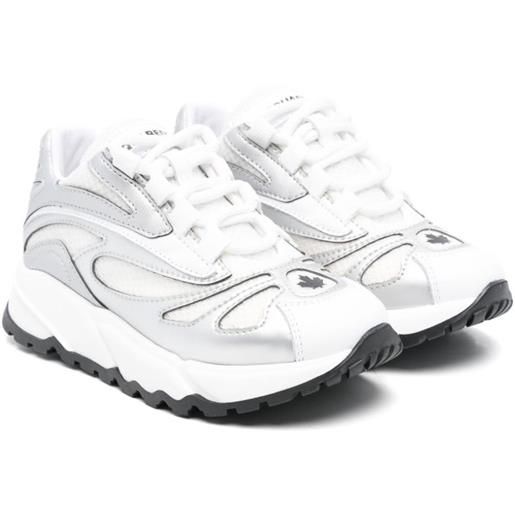 DSQUARED2 KIDS sneakers con design a inserti - bianco