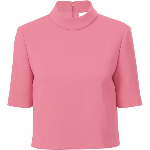 Carolina Herrera top a maniche corte - rosa