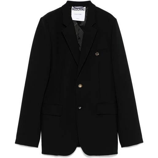Moschino blazer in crêpe - nero