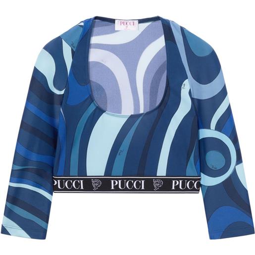 PUCCI top con stampa marmo - blu