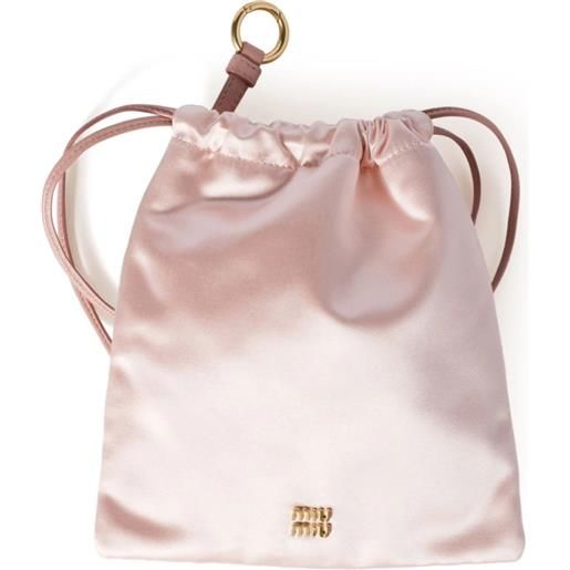 Miu Miu trousse make up in raso - rosa