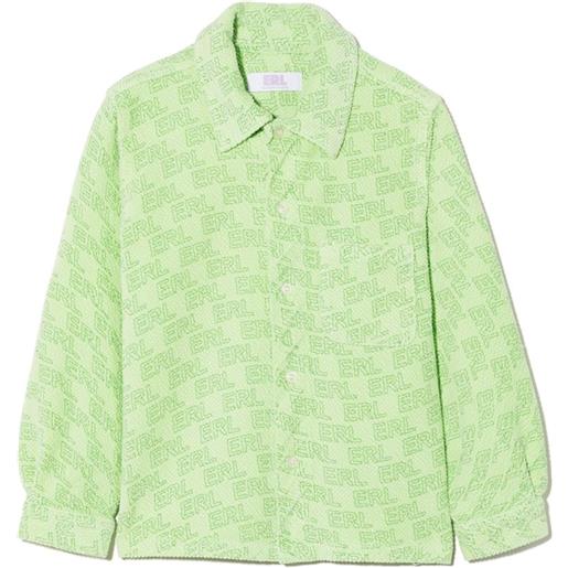 ERL camicia a coste con stampa - verde