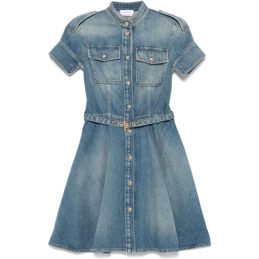 Alexander McQueen abito corto denim - blu