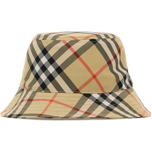 Burberry cappello bucket con motivo vintage check - toni neutri