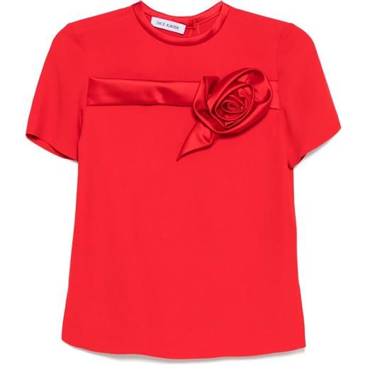 Dice Kayek t-shirt con ricamo - rosso