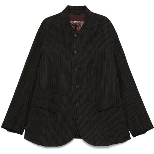Ziggy Chen blazer a righe - grigio
