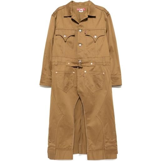 Junya Watanabe MAN cappotto con cintura Junya Watanabe MAN x levi's - marrone