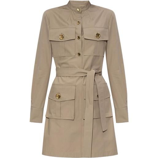 Givenchy abito safari in popeline - toni neutri