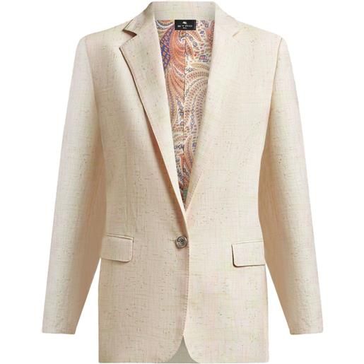 ETRO blazer pegaso - toni neutri
