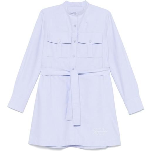 Givenchy abito corto con ricamo - blu