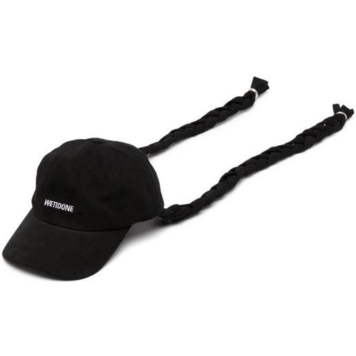 We11done cappello da baseball con ricamo - nero