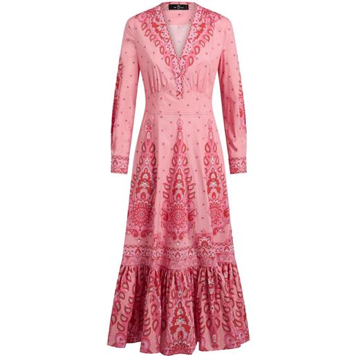 ETRO abito midi con stampa - rosa