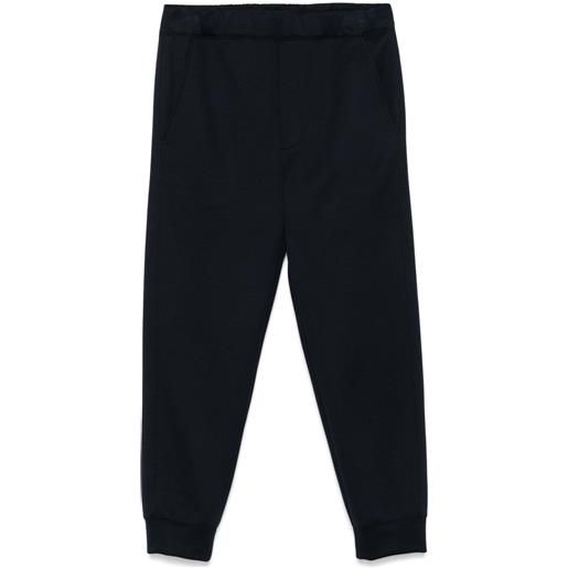Prada pantaloni sportivi con logo a triangolo - blu