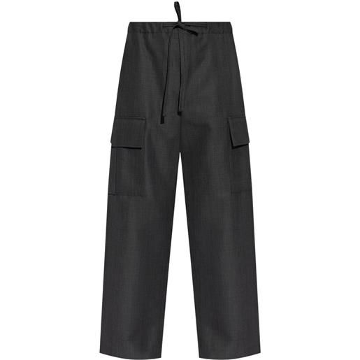 Alexander McQueen pantaloni a gamba ampia - nero