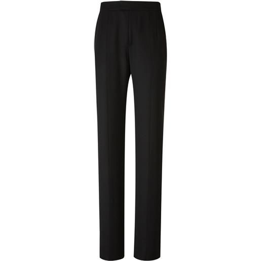 Alexander McQueen pantaloni con bordo satinato - nero