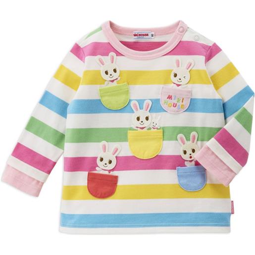 Miki House t-shirt con applicazioni - rosa