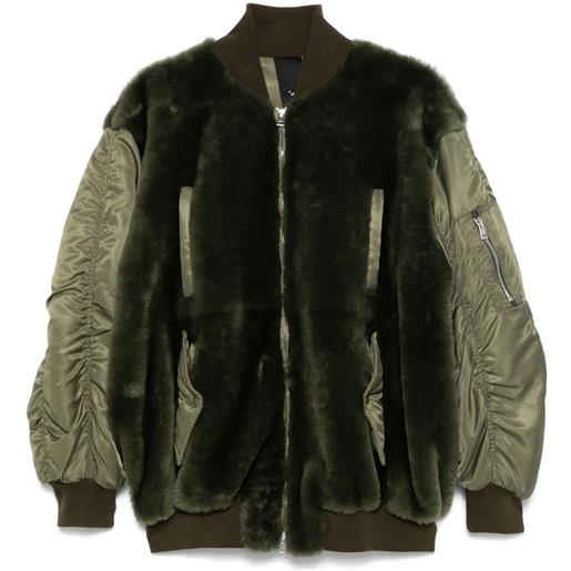 Blancha bomber in shearling - verde