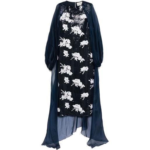 SHATHA ESSA abito con cristalli all-over - nero