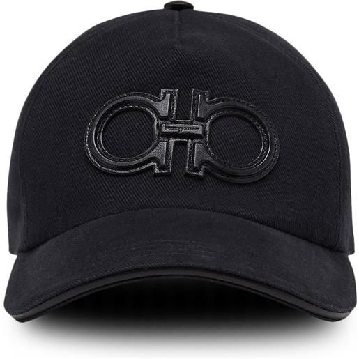 Ferragamo cappello da baseball con applicazione - nero