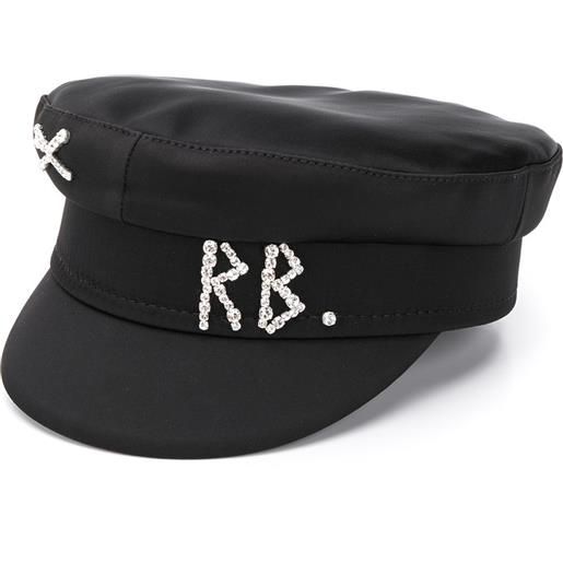 Ruslan Baginskiy cappello baker boy con logo di strass - nero