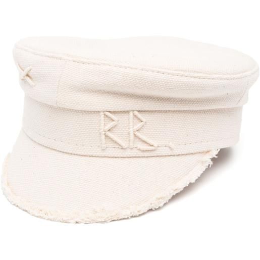 Ruslan Baginskiy cappello baker boy con ricamo - toni neutri