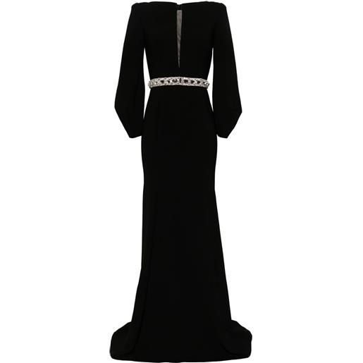 Jenny Packham abito layla lungo - nero
