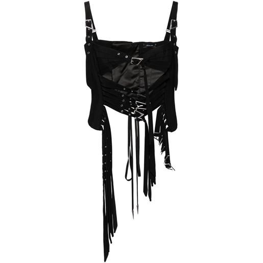 Mugler corsetto con fibbia - nero