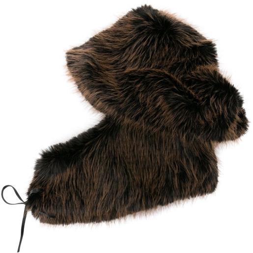 Lanvin cappello in finta pelliccia - nero